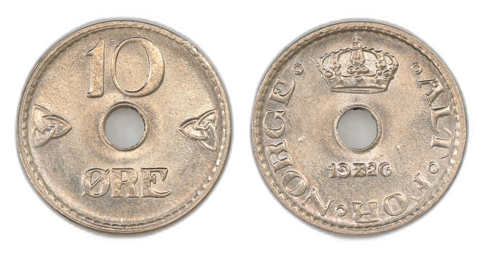 Norway. Haakon VII. 10 Øre 1926. Kv 0.