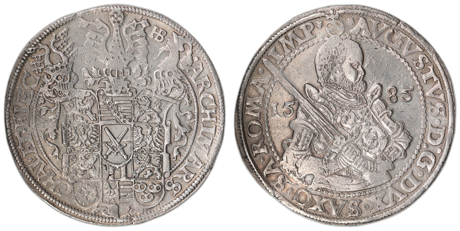 GERMANY. Augustus I. Thaler. 1585-HB. XF.