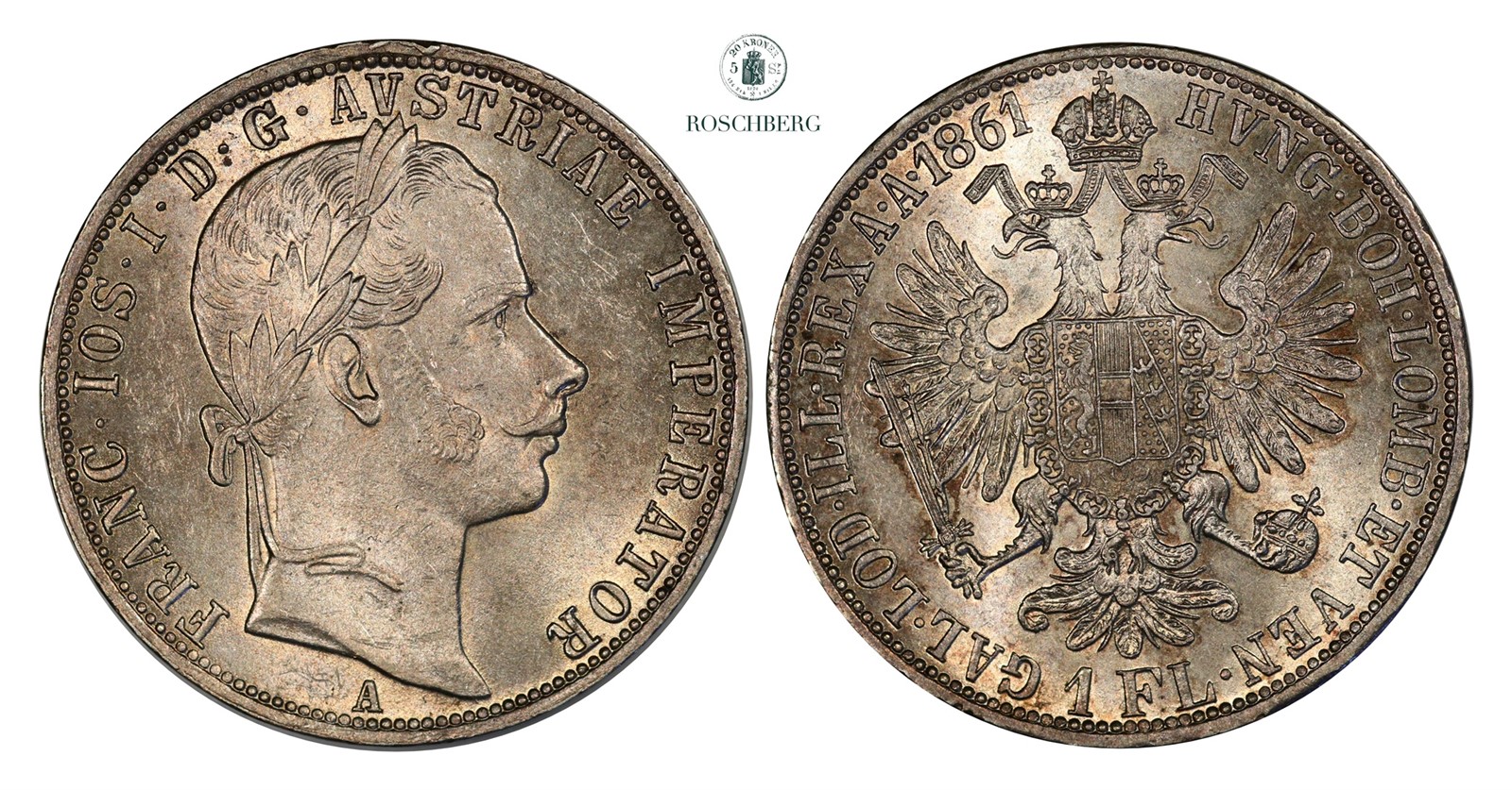 AUSTRIA. 1 Florin 1861-A UNC