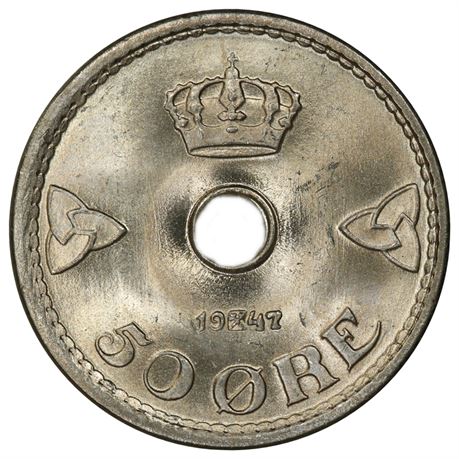 50 øre 1947 Kv 0