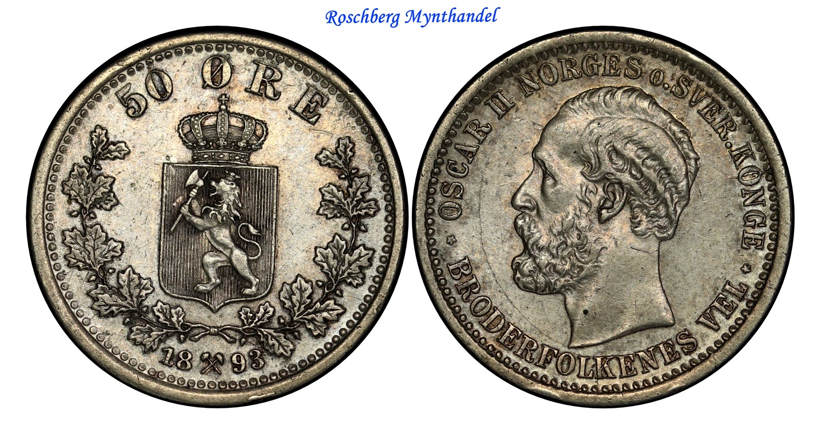 50 Øre 1893 Kv 1+/01 (AU)