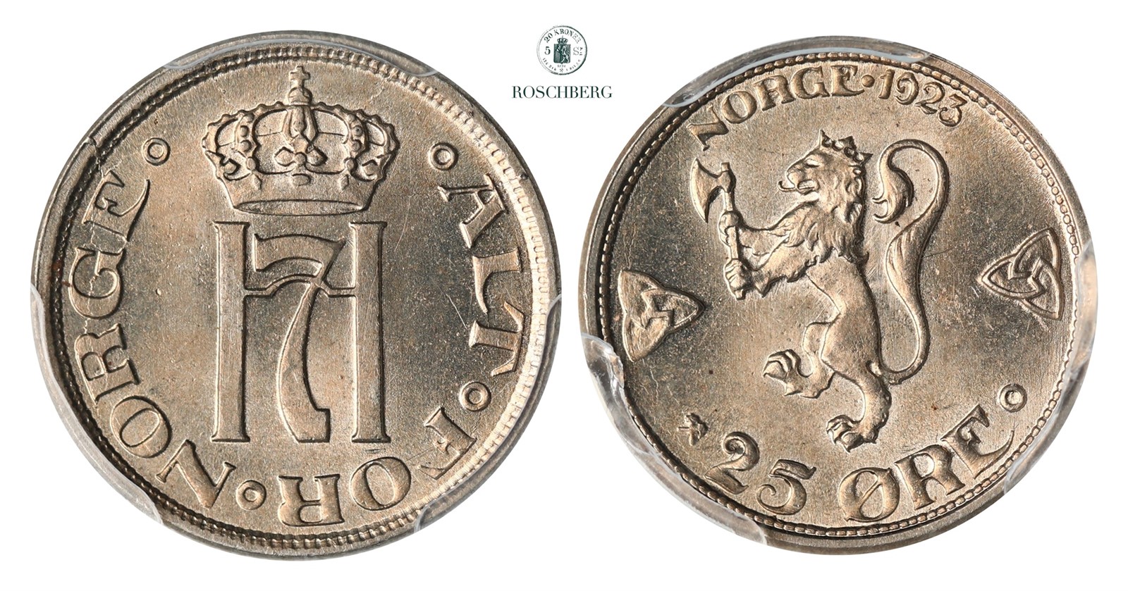 25 Øre 1923 PCGS MS65