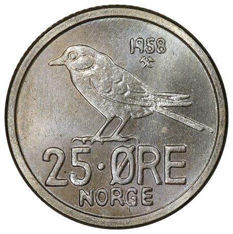 25 Øre 1958 Kv 0