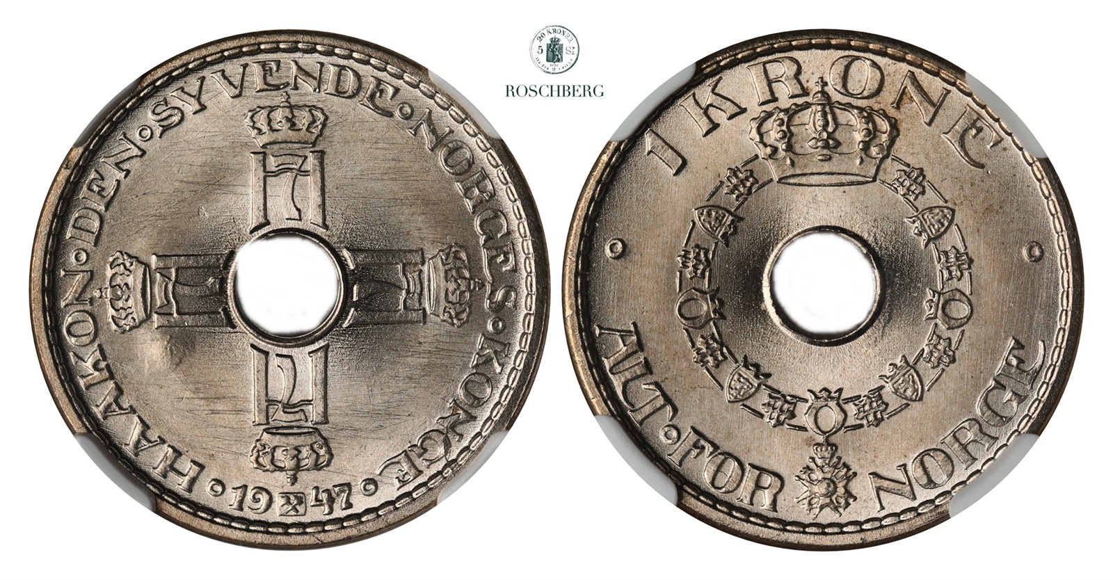 1 Krone 1947 NGC MS66