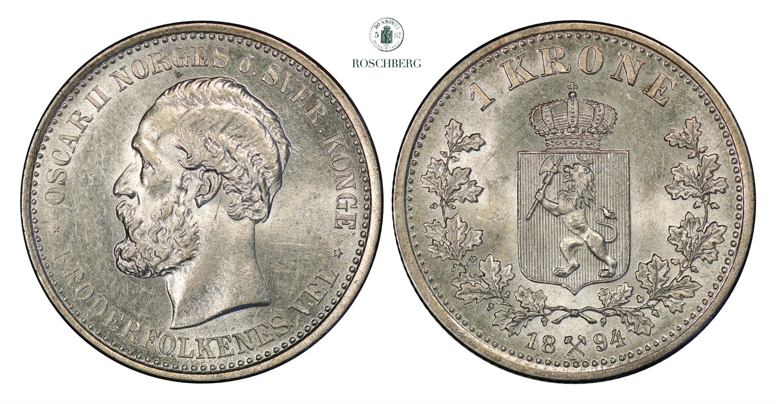 1 Krone 1894 Kv 0/01 (UNC)