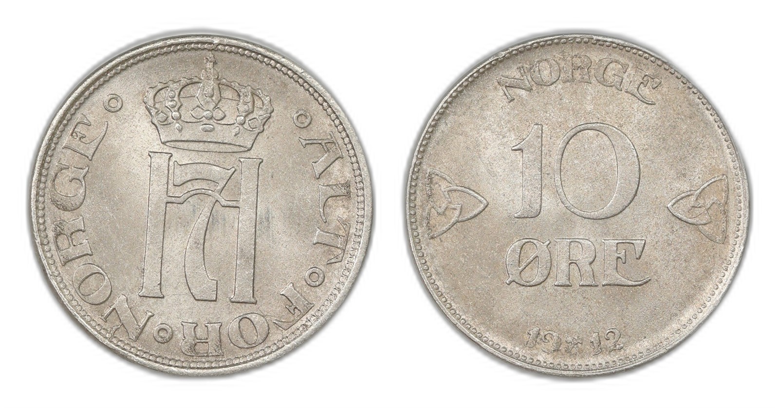 Norway. Haakon VII. 10 Øre 1912. Kv 0.