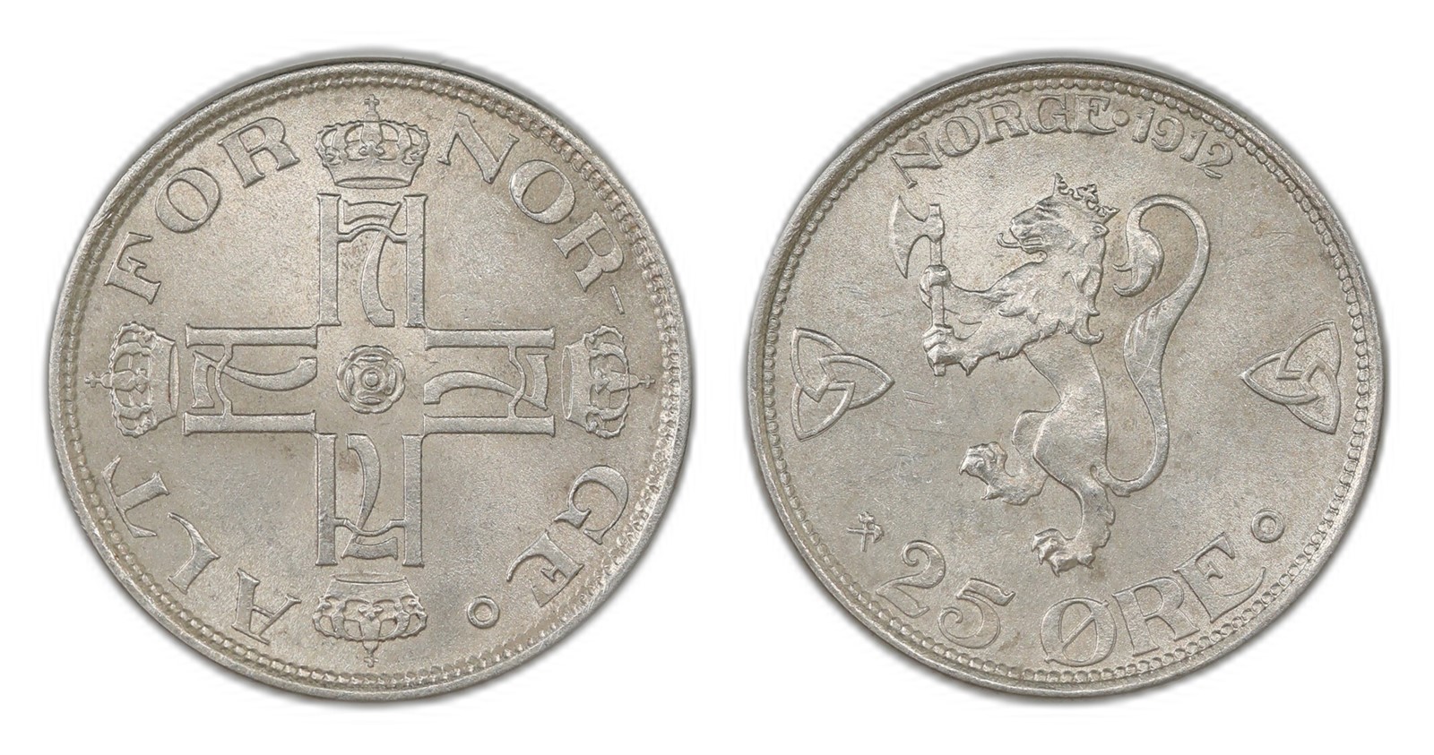 Norway. Haakon VII. 25 Øre 1912. Kv 0.