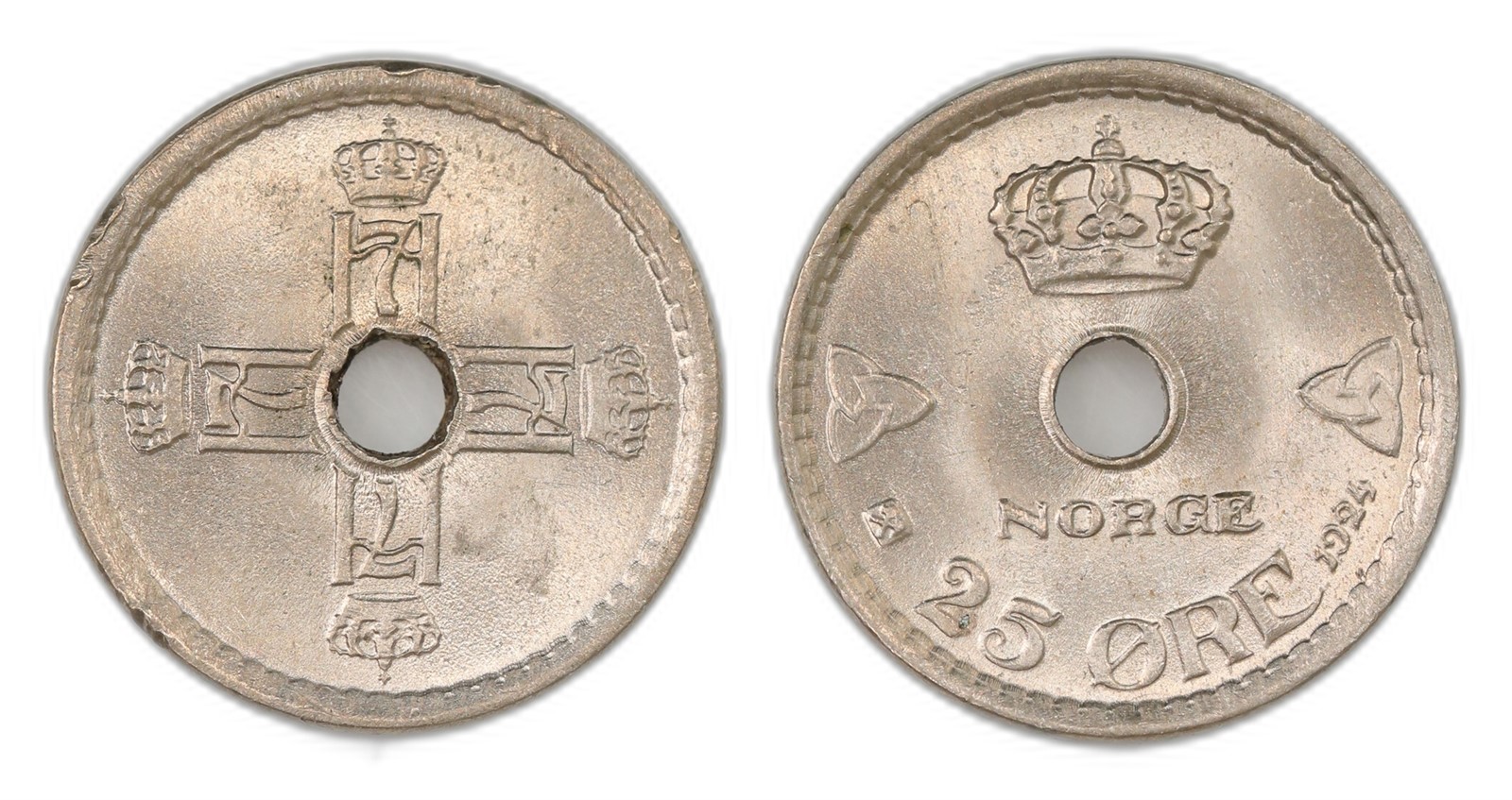 Norway. Haakon VII. 25 Øre 1924. Kv 0.