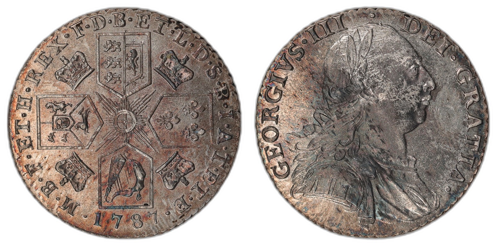 GREAT BRITIAN. George III. Shilling. 1787. UNC.