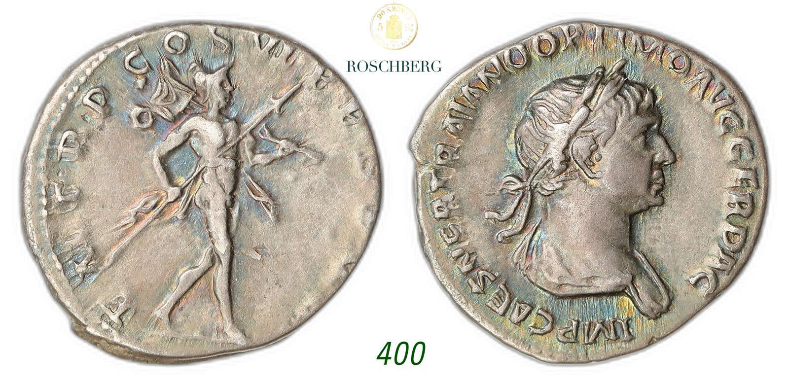 ANCIENTS, Rome. Trajan. AR Denar 114-117.