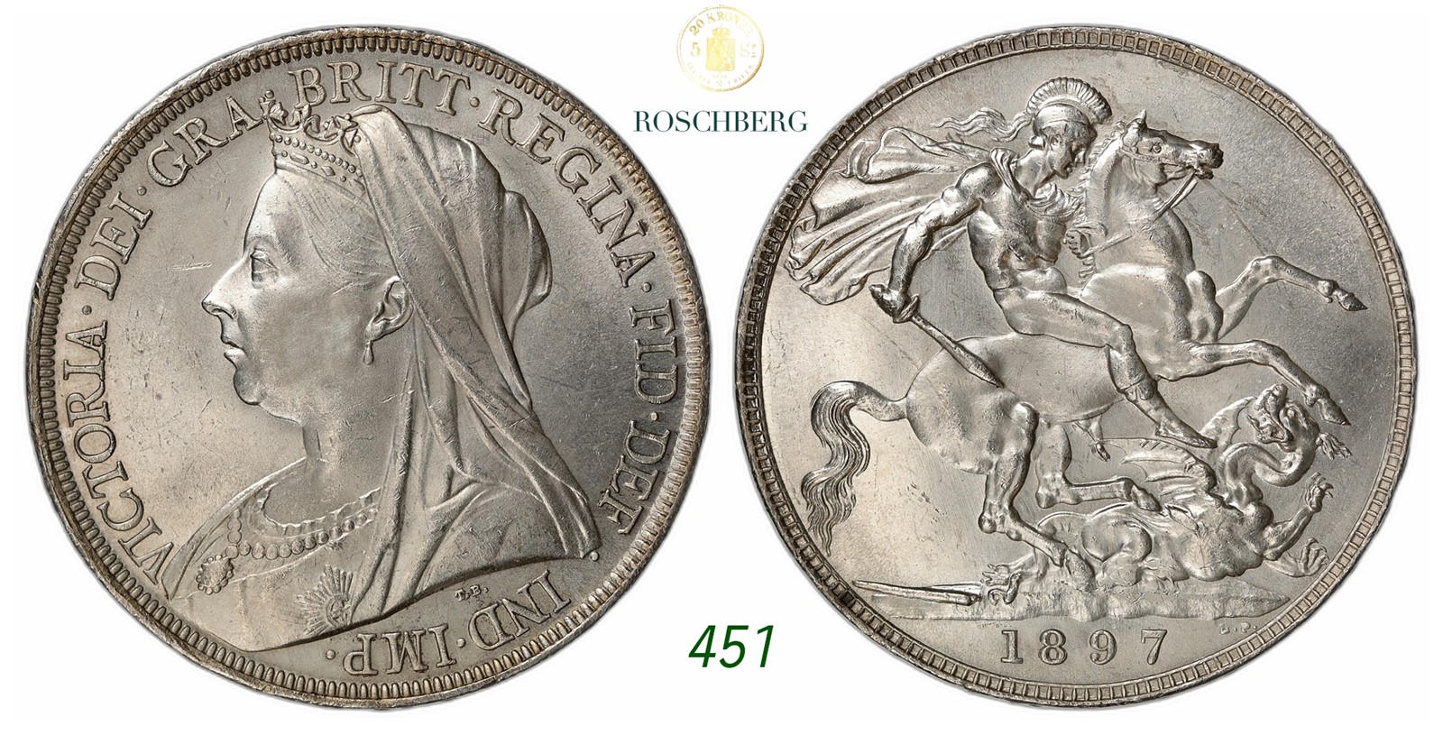 GREAT BRITAIN. Victoria. Crown 1897-LX.