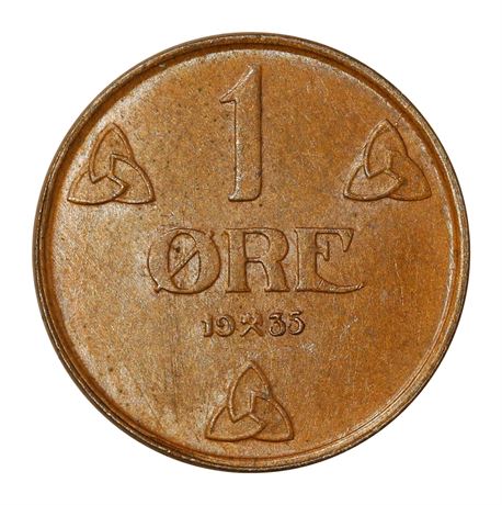 1 Øre 1935 Kv 0