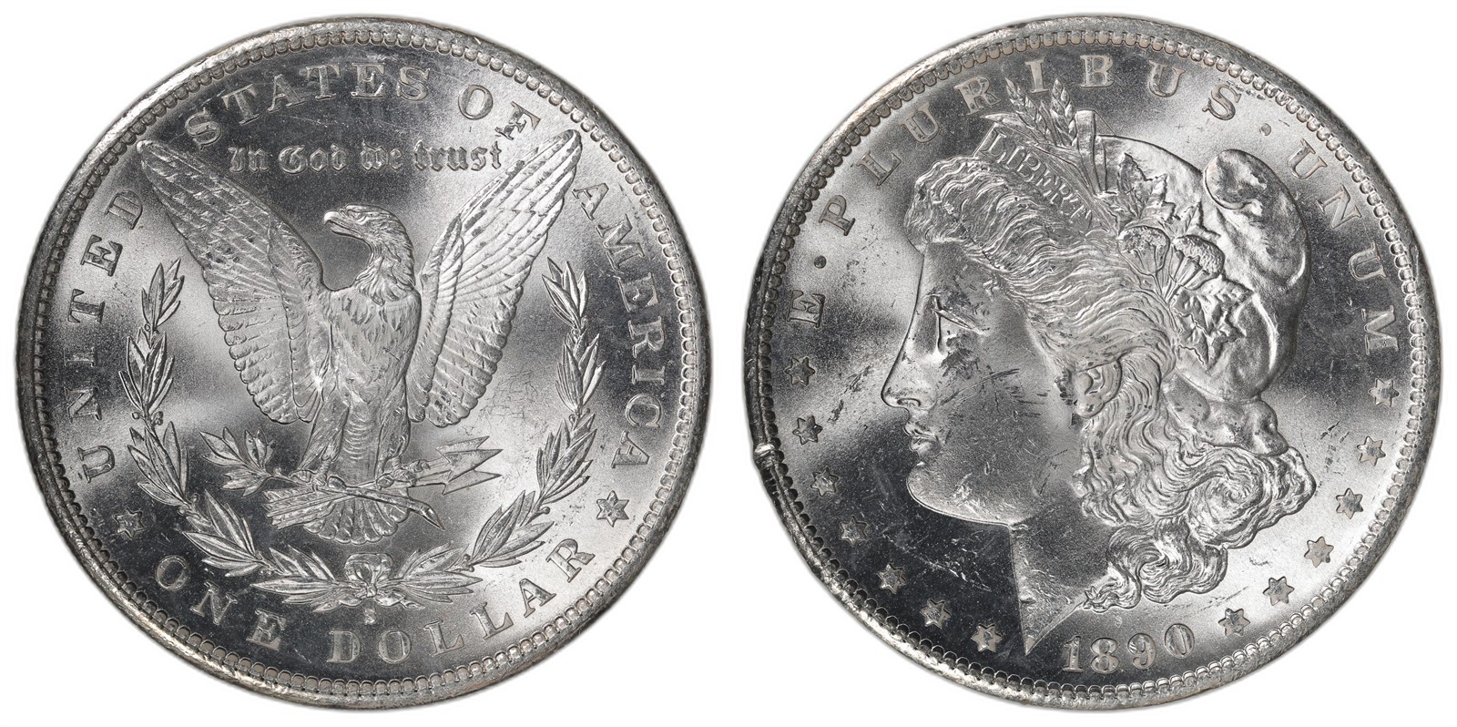 USA. Dollar. 1890-S. UNC.