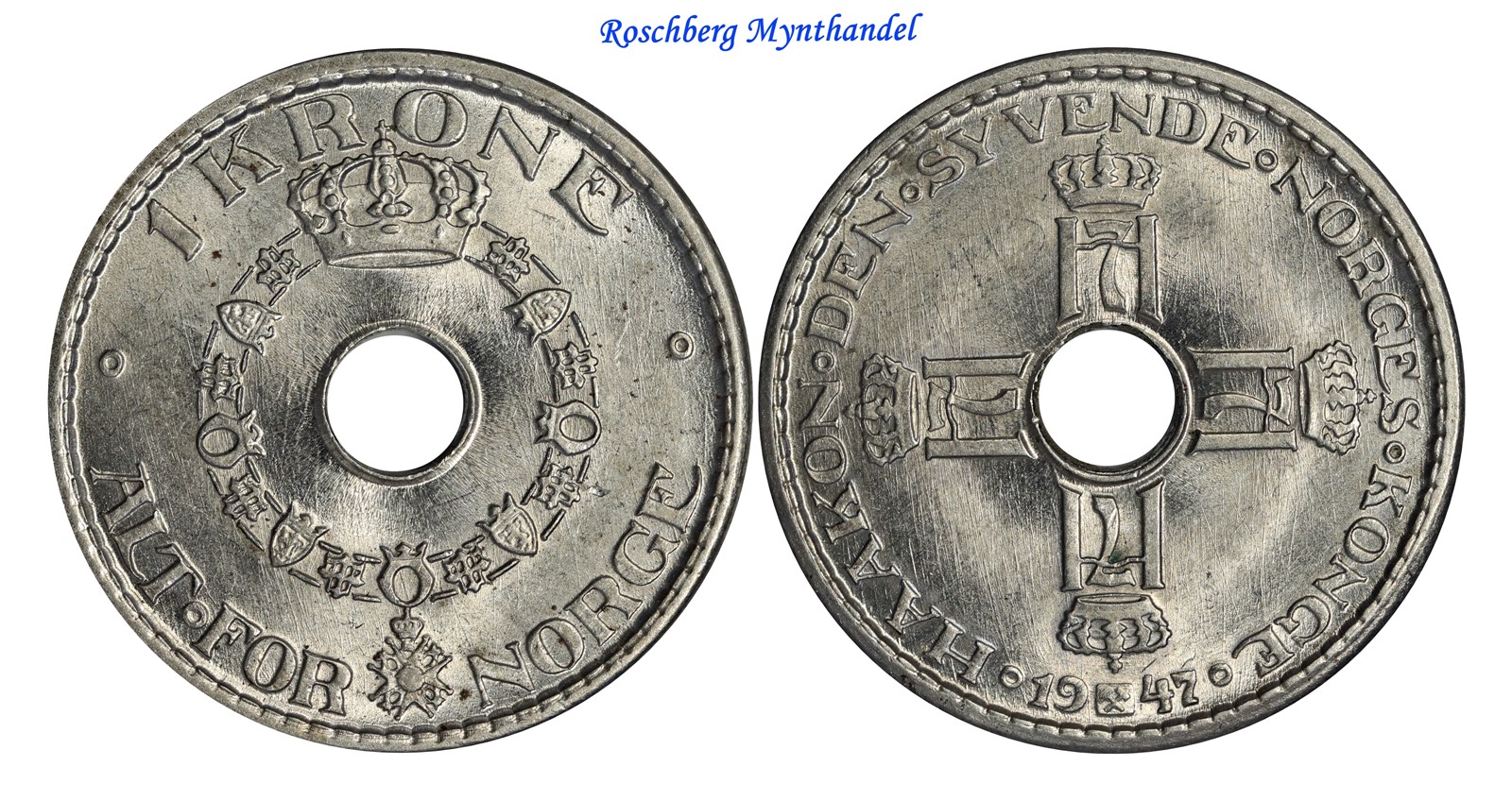1 Krone 1947 Kv 0, vakker