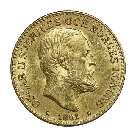 Sverige 10 Kronor 1901 Kv 0/01