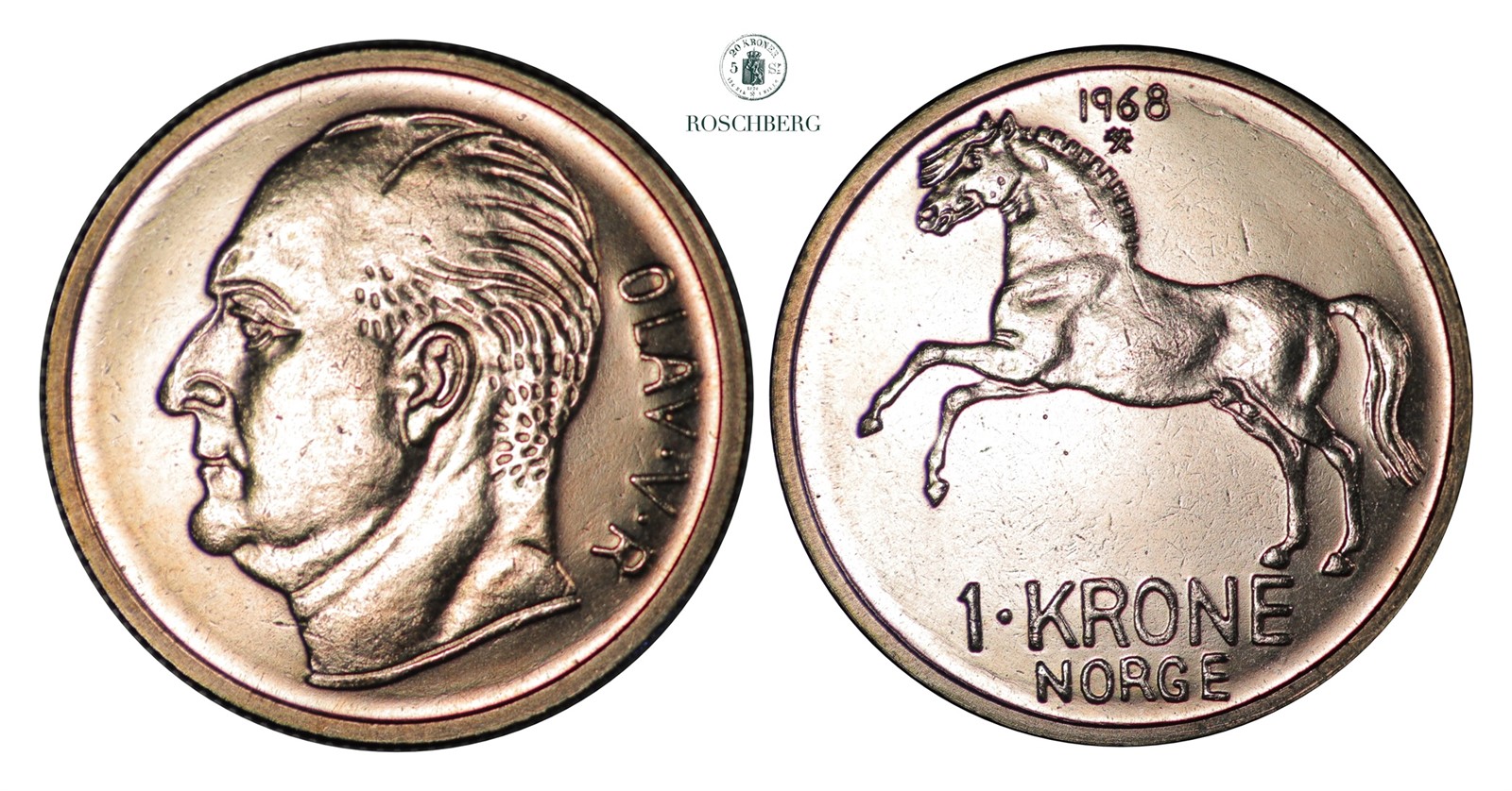 1 Krone 1968 PRAKT (Choice UNC)