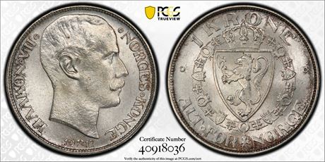 1 Krone 1917 Kv 0, vakker