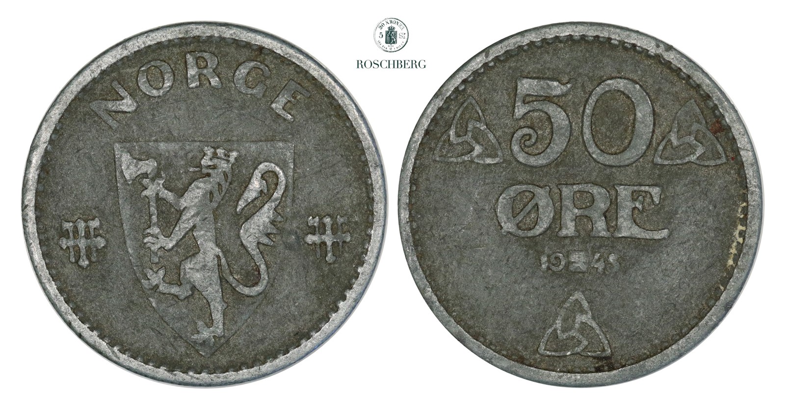 50 Øre 1945 Kv 1+ (VF)