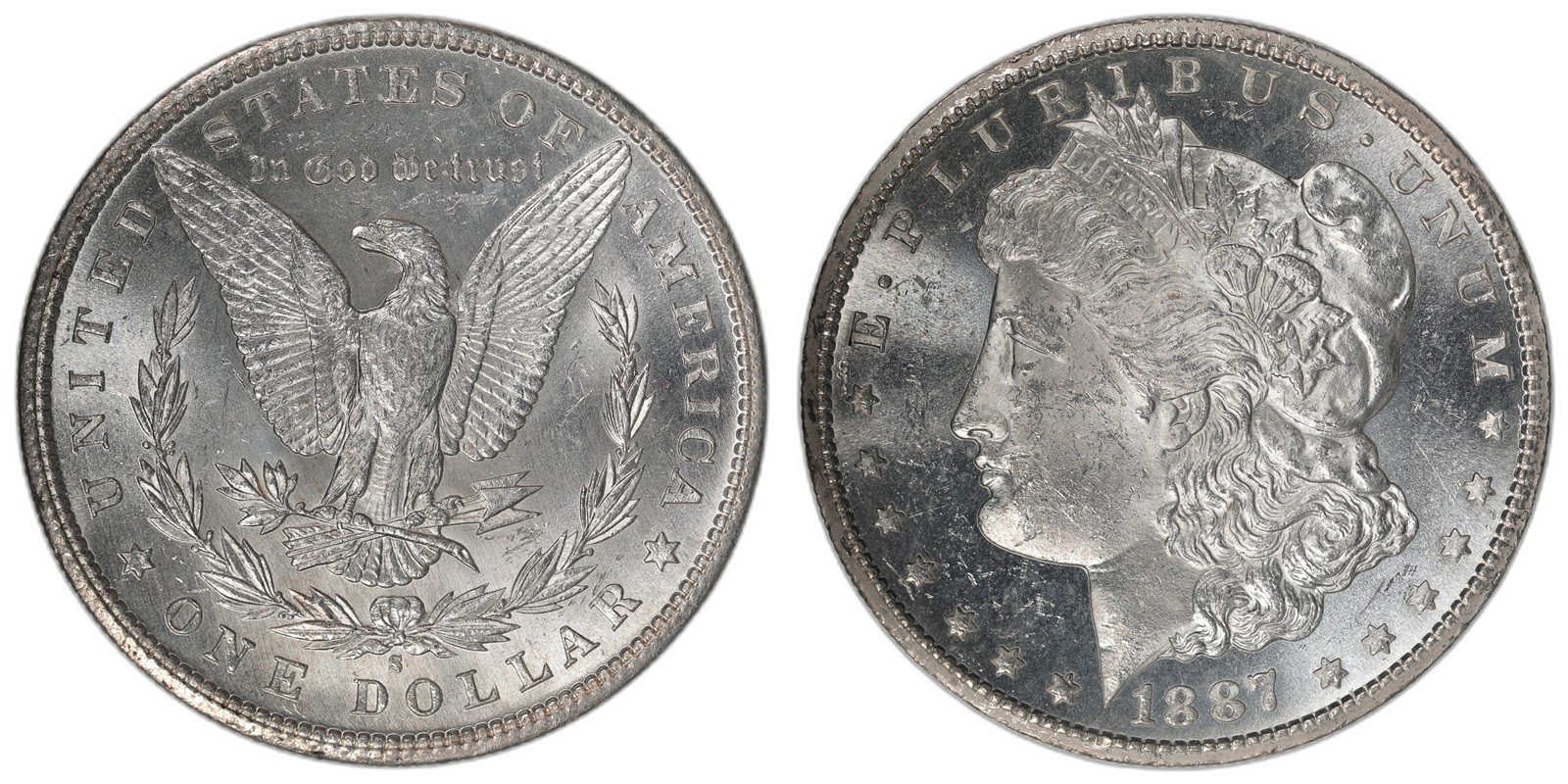 USA. Dollar. 1887-S. UNC.