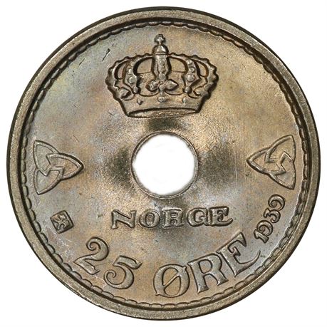 25 Øre 1939 Kv 0, vakker