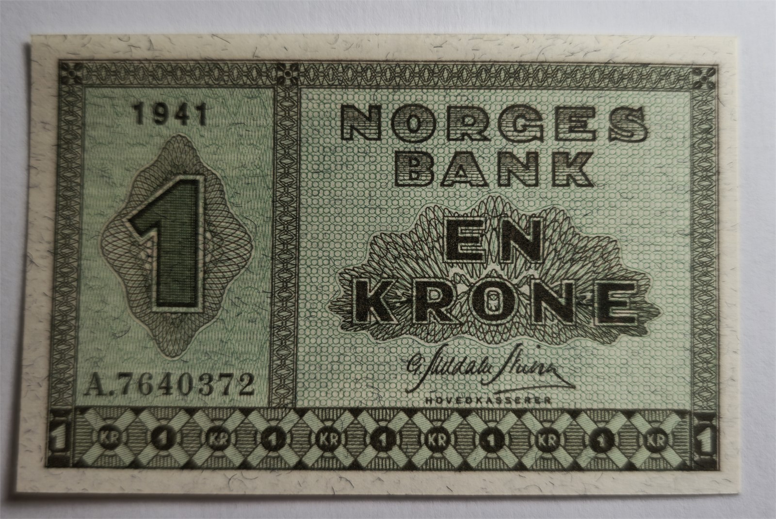 1 Krone 1941-A. Kv 0 (UNC).