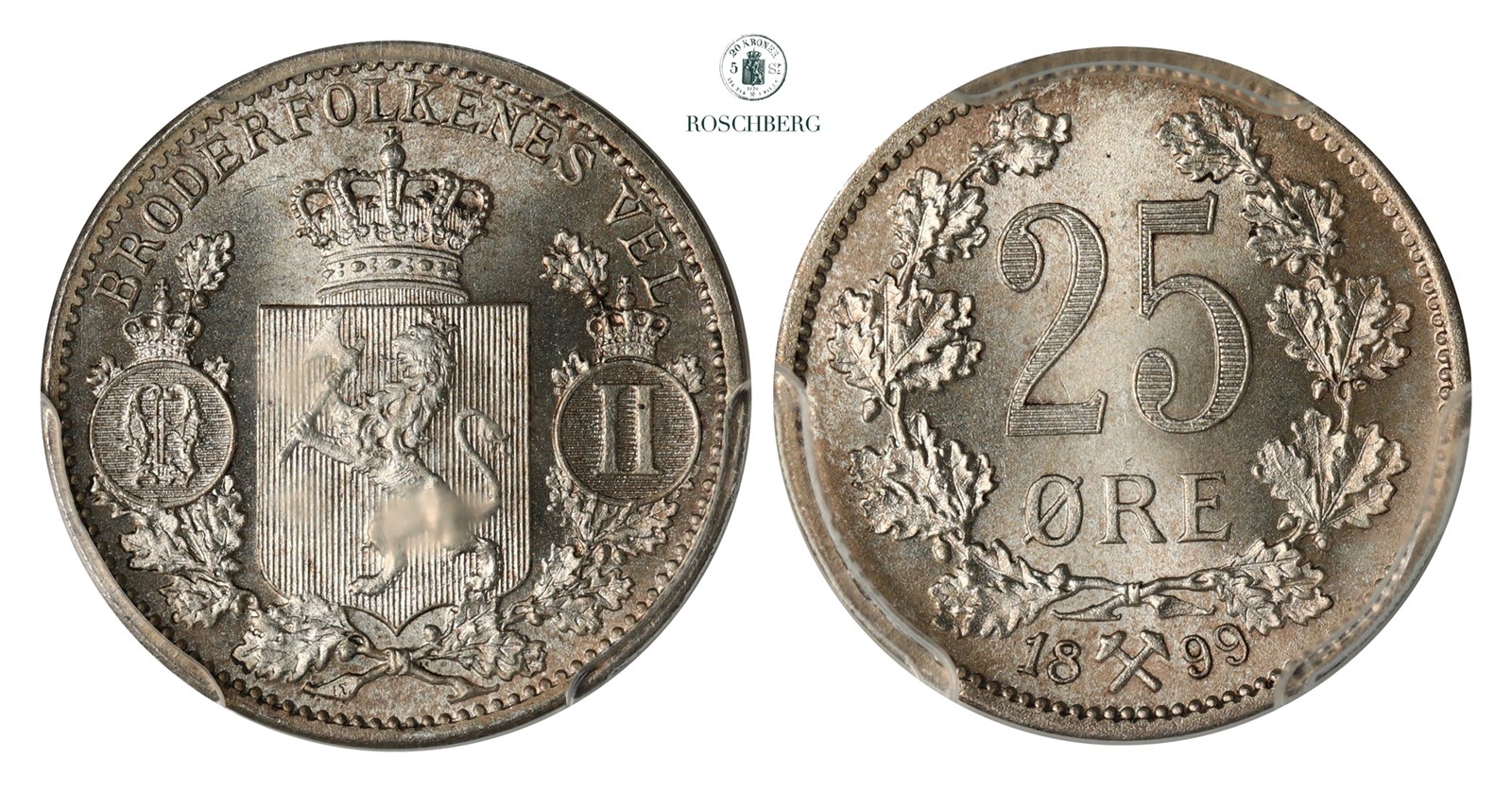 25 Øre 1899 PCGS MS67 TOP POP