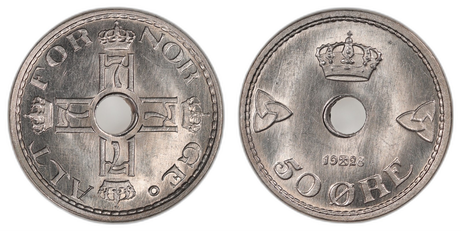 NORWAY. Haakon VII. 50 Øre 1928. PRAKT.