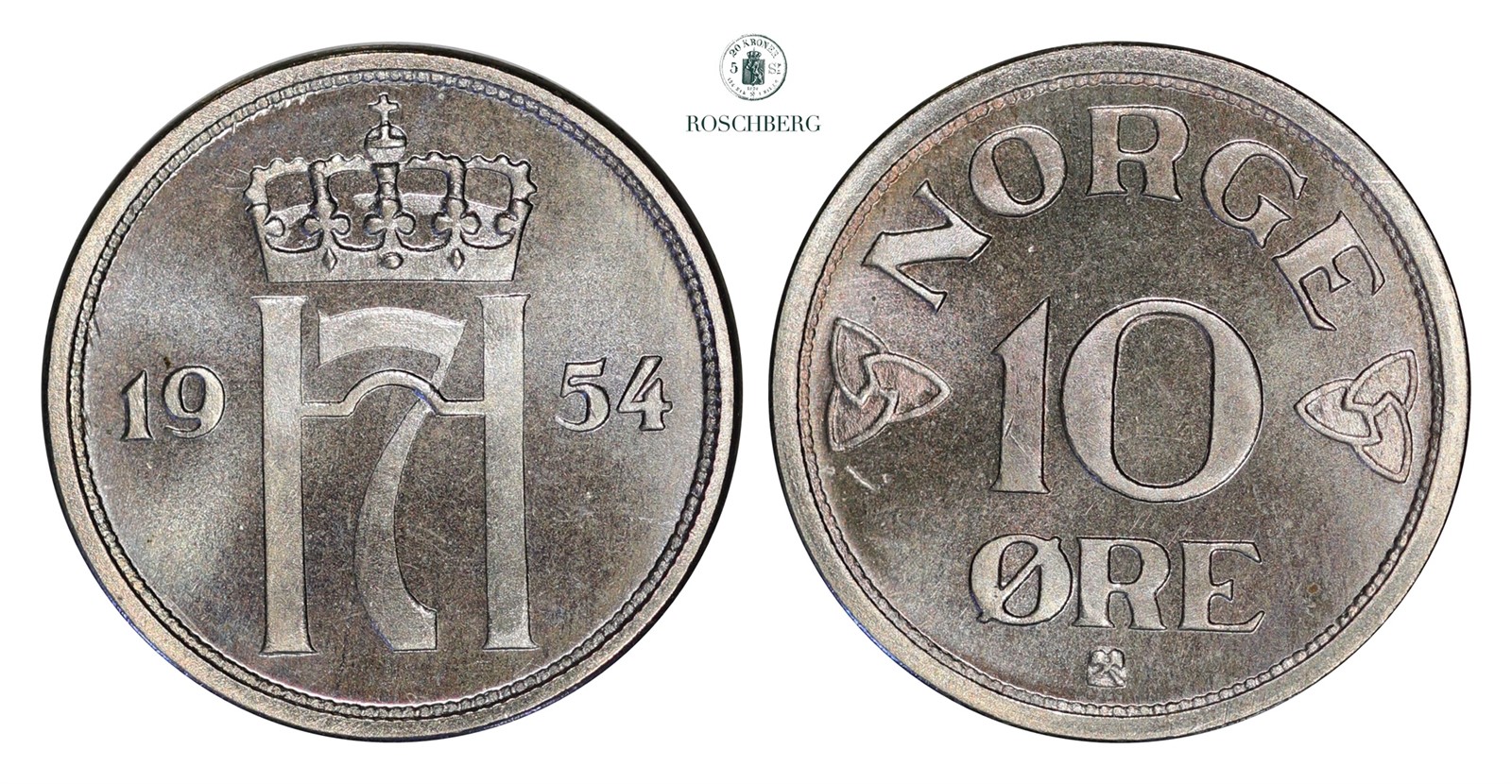 10 Øre 1954 PRAKT