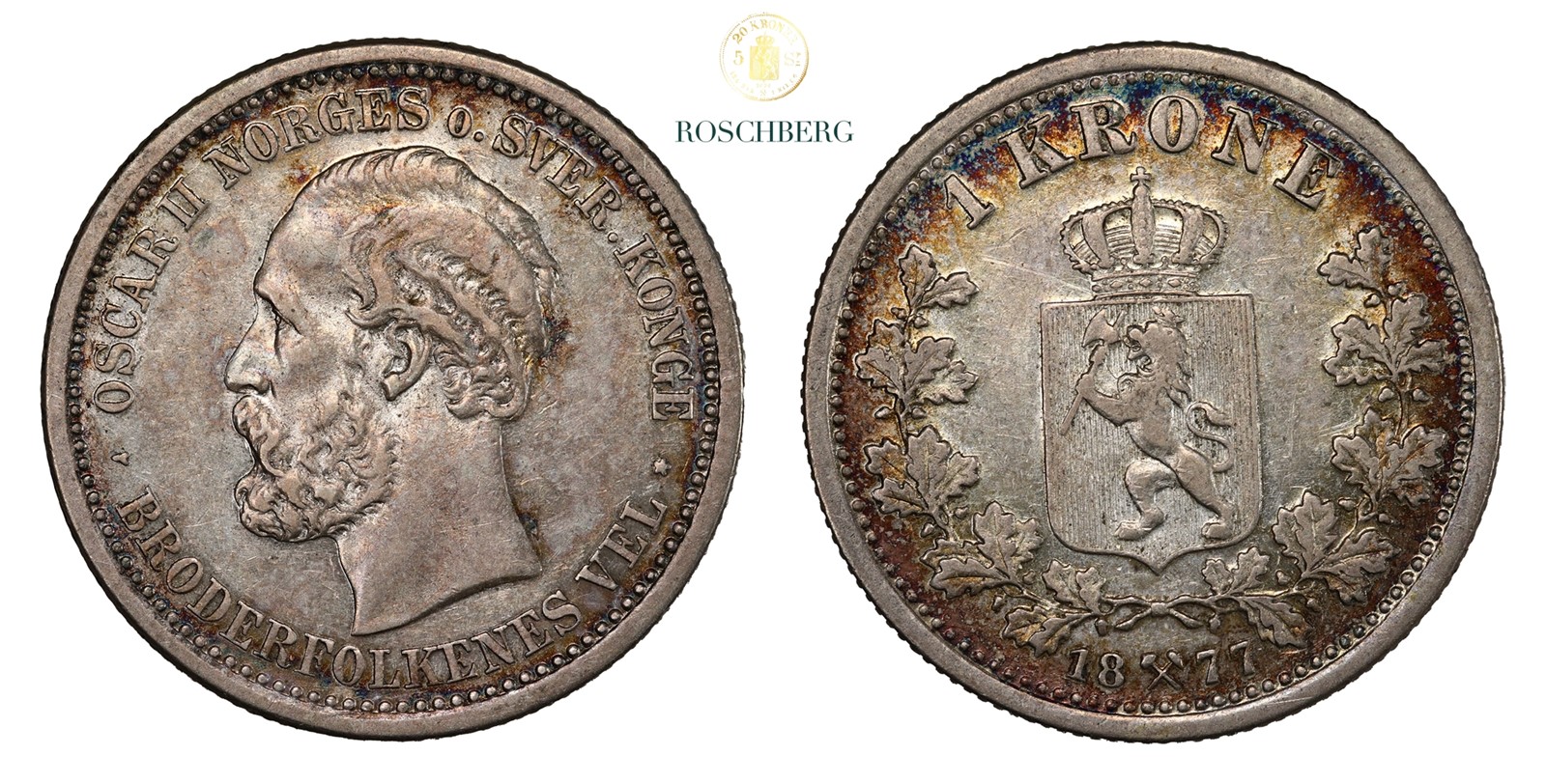 Norge 1 Krone 1877 Kv 1+/01