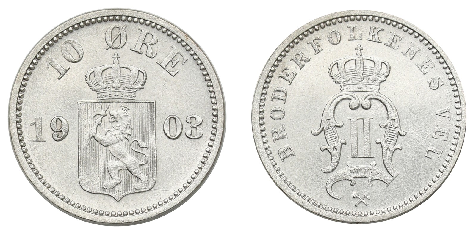Norway. Oscar II. 10 Øre 1903. Kv 0.