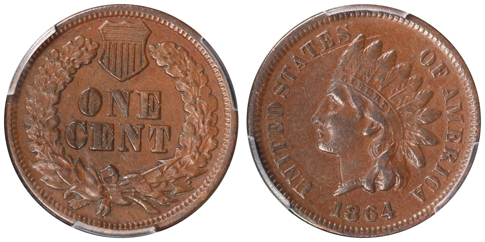 USA. 1 Cent. 1864-L. XF.