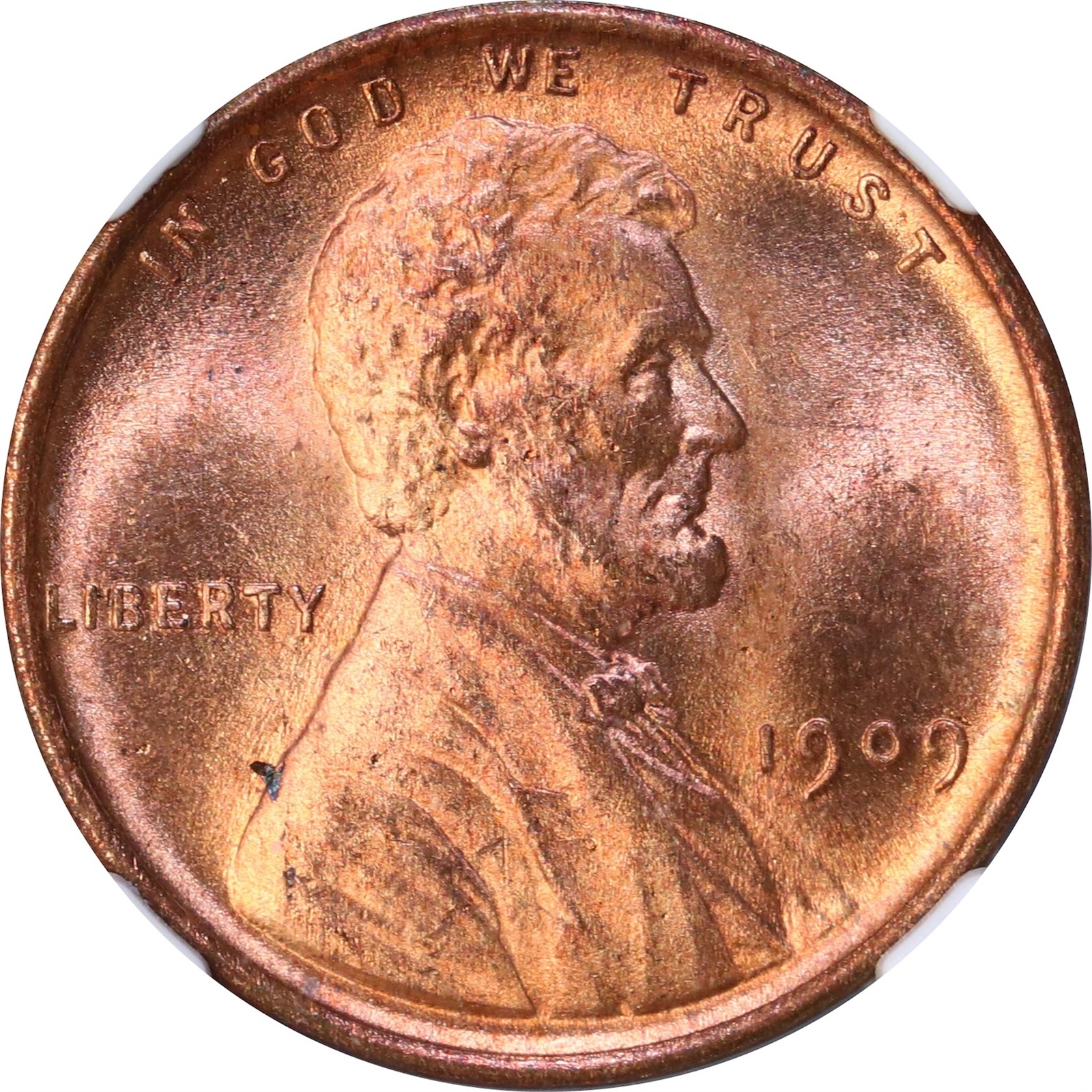 USA. Lincoln Cent 1909 NGC MS64RD