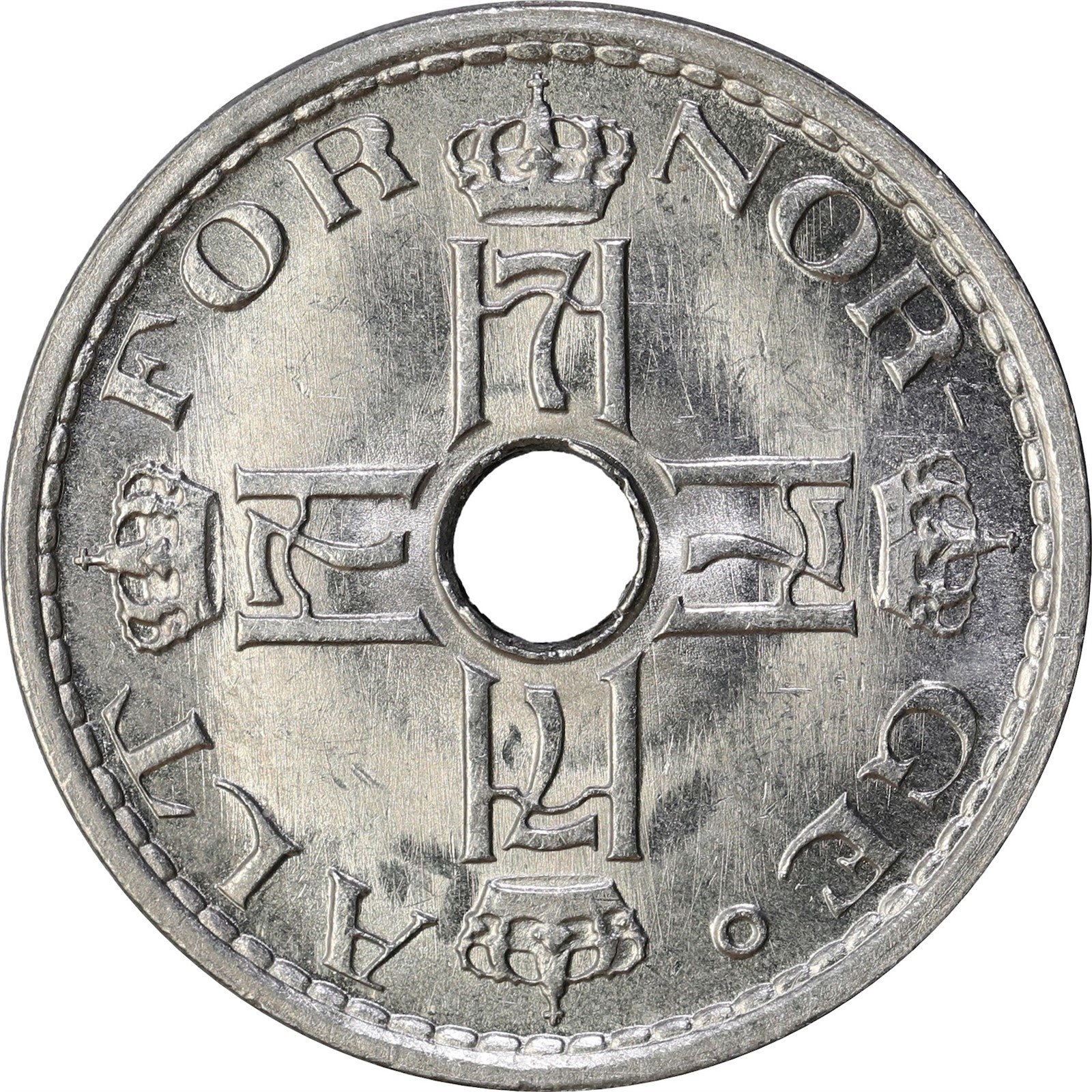 NORWAY. Haakon VII. 50 Øre 1928 Kv 0 (UNC)