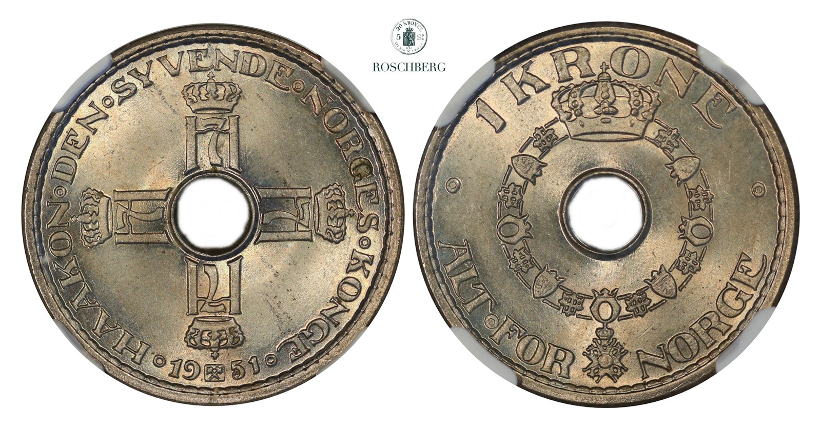 1 Krone 1951 NGC MS65