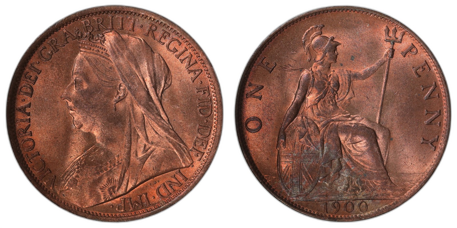 GREAT BRITAIN. Victoria. Penny. 1900. UNC.