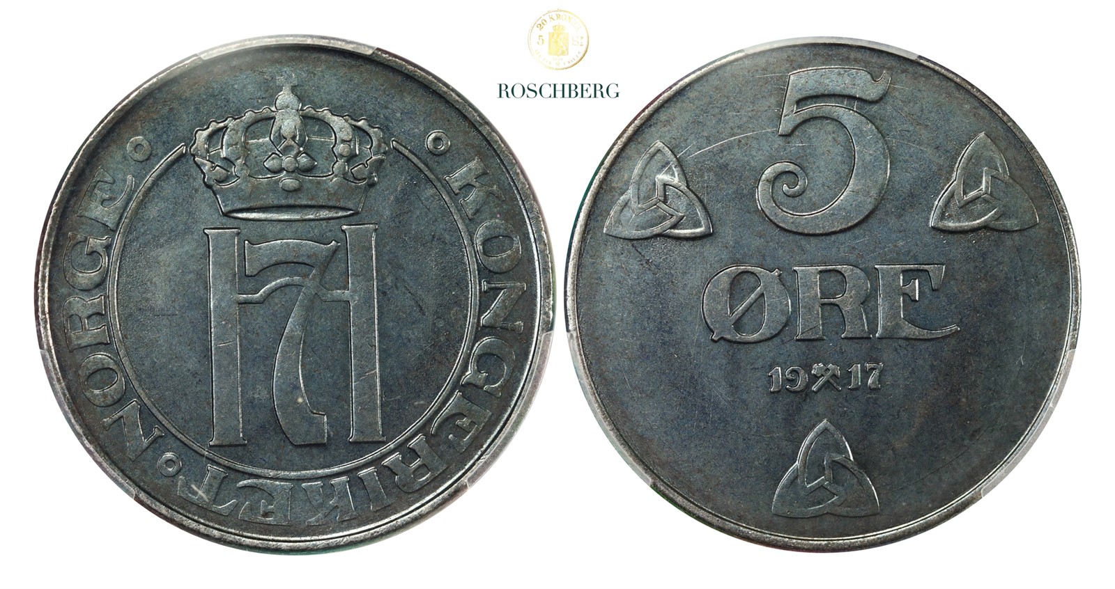 Norge 5 Øre 1917 PCGS MS64