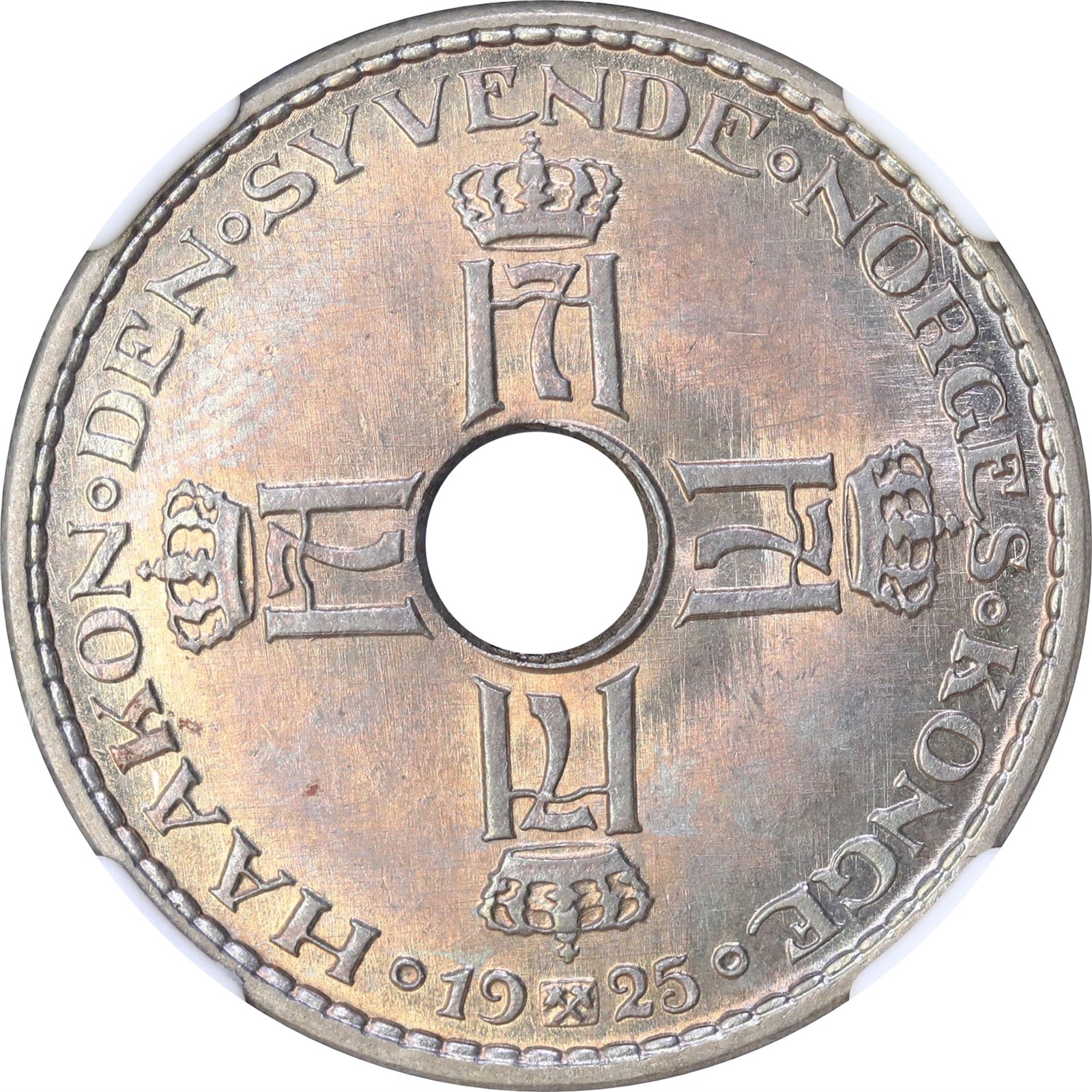 NORWAY. Haakon VII. 1 Krone 1925 NGC MS65