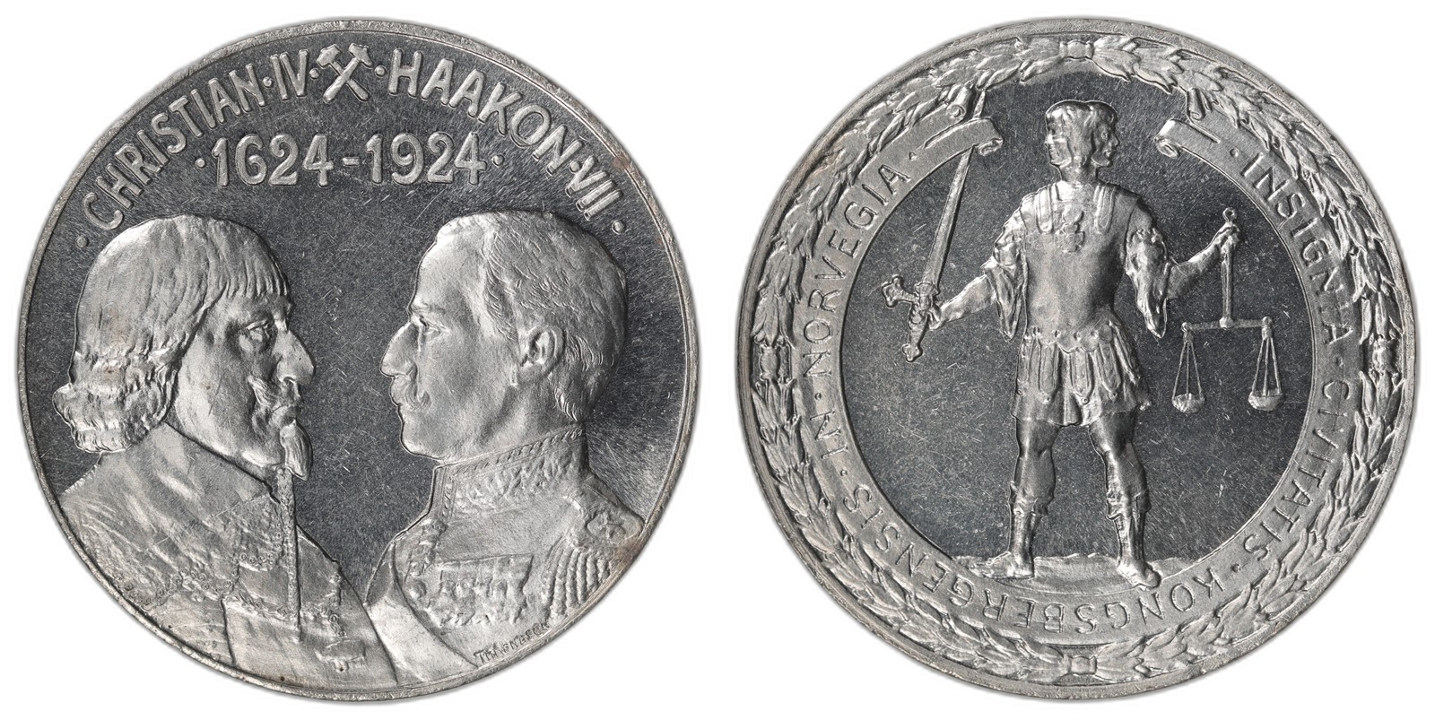 I. THRONDSEN. Kongsberg 300 År 1924. Praktex.