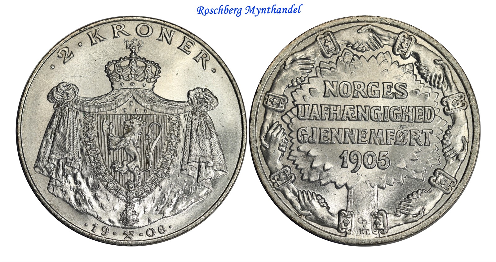 2 Kroner 1906 Kv 0 (UNC)