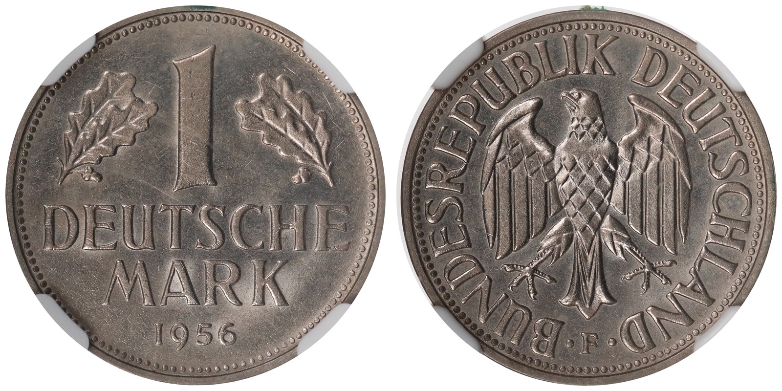 GERMANY, BRD. Federal Republic. 1 Mark. 1956-F. NGC MS63.