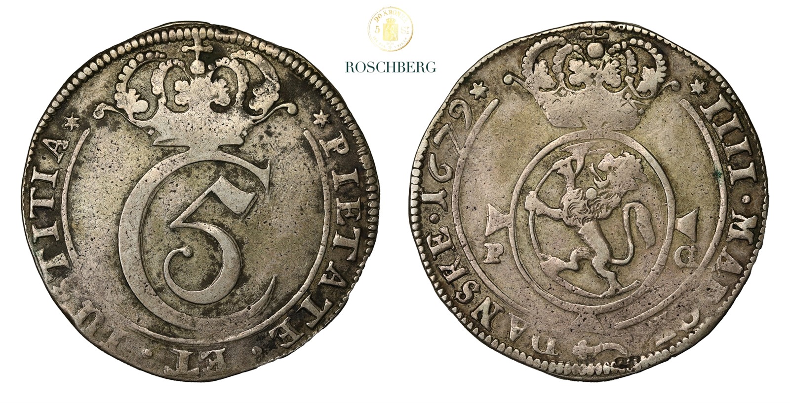 Norge 4 Mark 1679 PG Kv 1