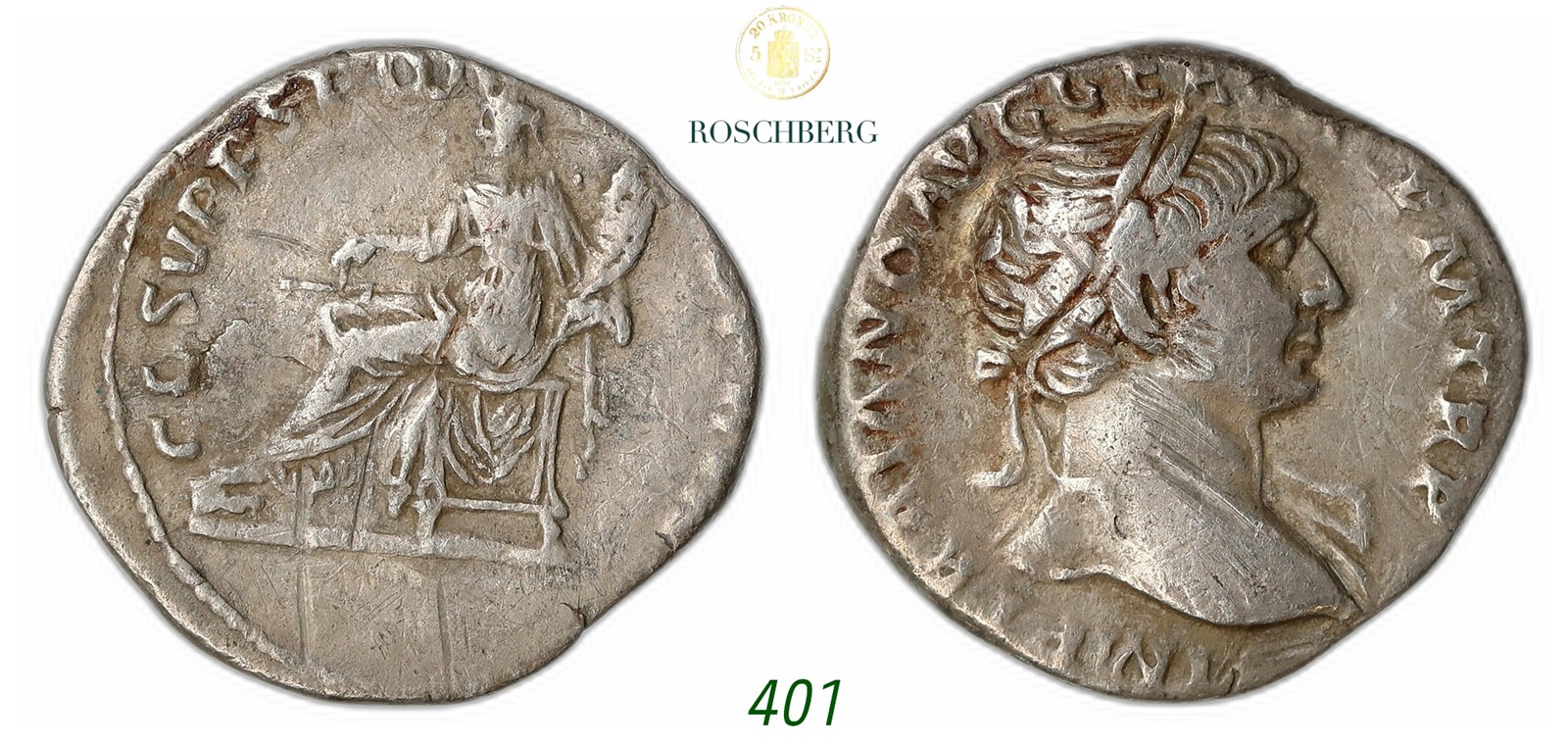 ANCIENTS, Rome. Trajan. AR Denar 98-117.