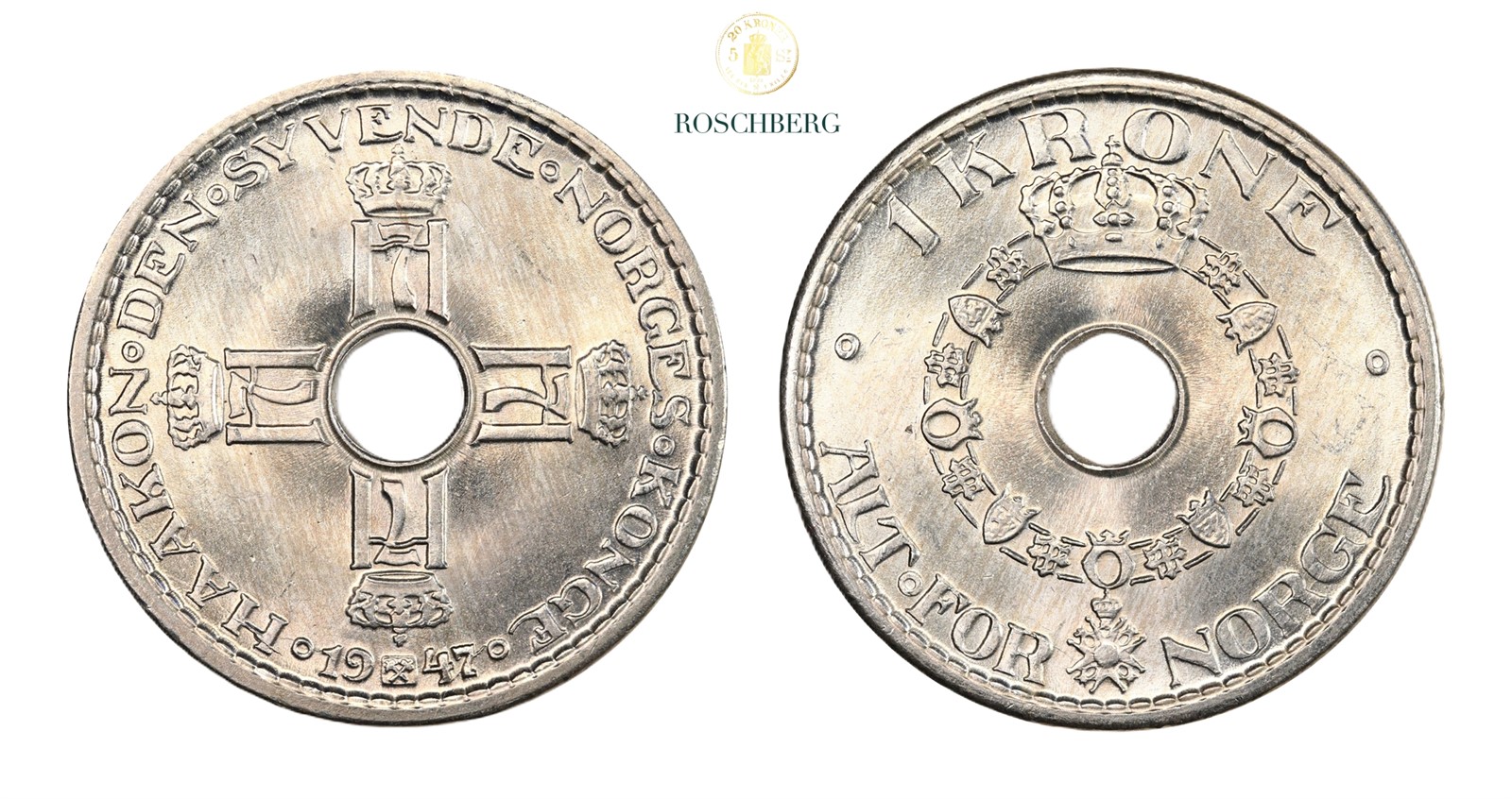 Norge 1 Krone 1947 Kv 0