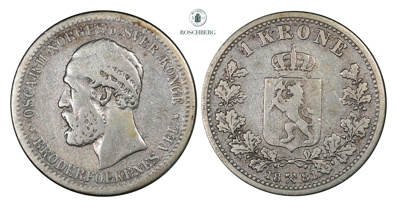 1 Krone 1881 Kv 1 (F)