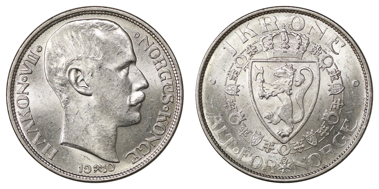 1 Krone 1910 Kv 0 *