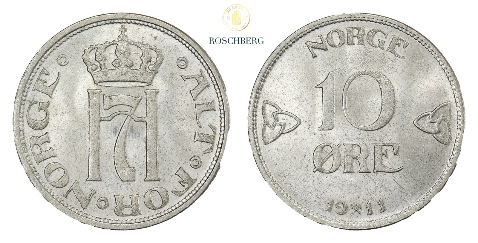 Norge 10 Øre 1911 Kv 0