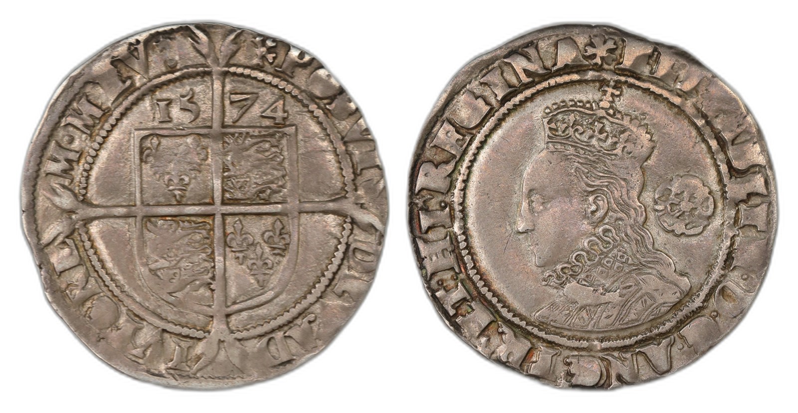 Great Britain. Elizabeth. Sixpence 1574. Kv XF.