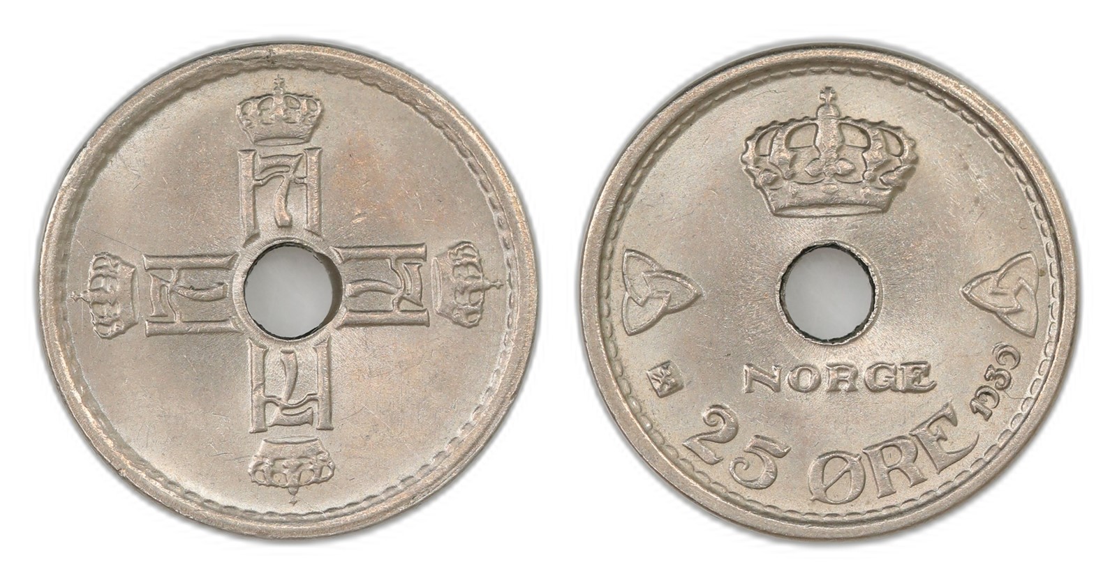 Norway. Haakon VII. 25 Øre 1939. Kv 0.