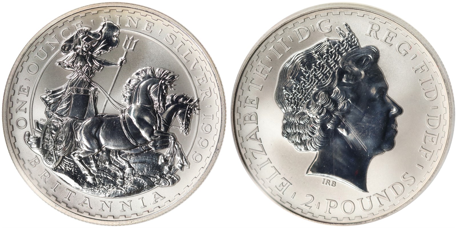 GREAT BRITAIN. Elizabeth II. 2 Pounds. 1999. PCGS MS69.