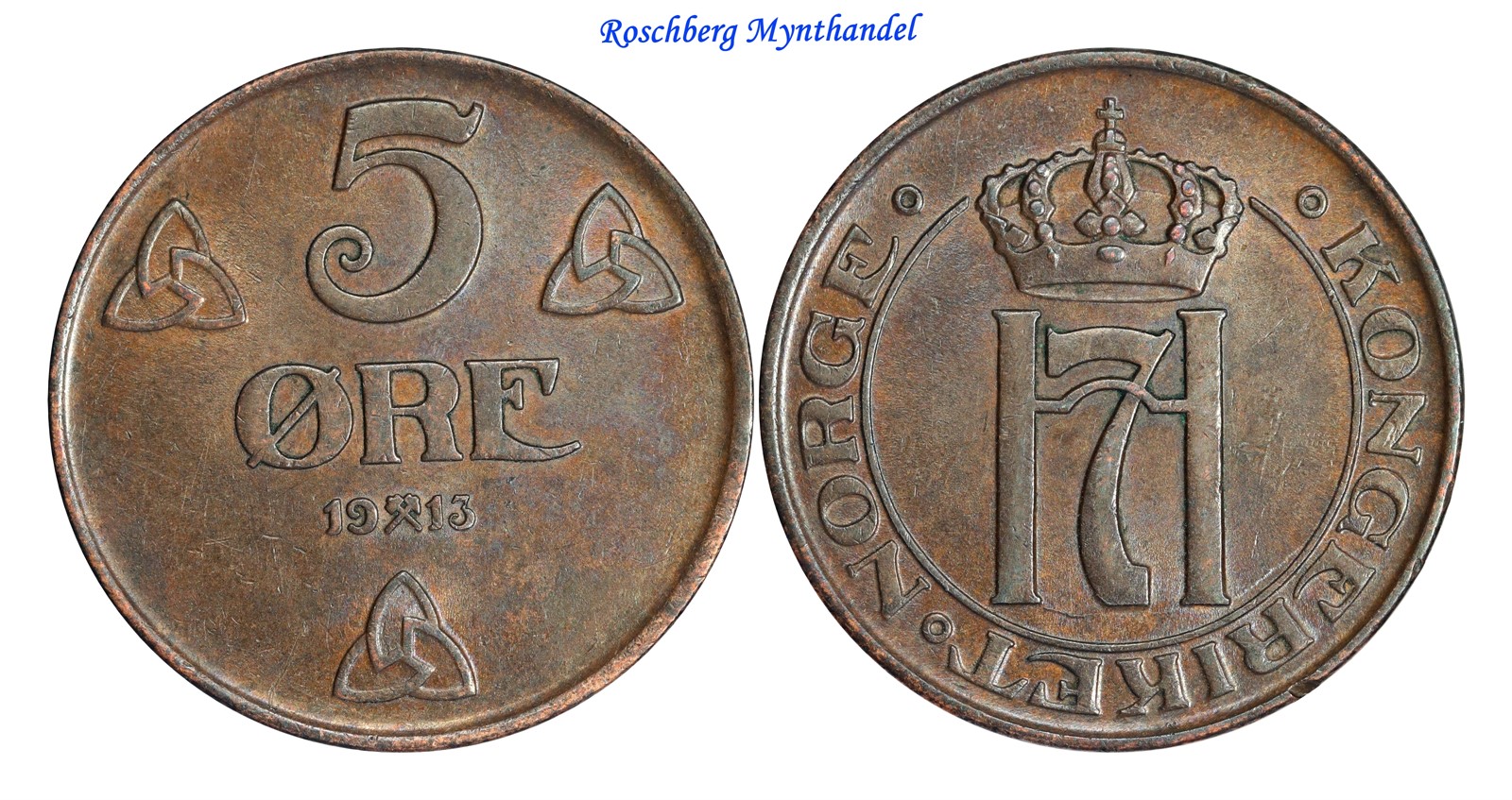 5 Øre 1913 Kv 01 (AUNC)